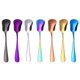 thumbnail image 4 of Hoshen 3 cucharas de helado de acero inoxidable de 5,3 pulgadas, cuchara de acero inoxidable para té, azúcar, espresso, cuchara para agitar, perfecta para bebidas frías, postres, fiestas, color negro, 4 of 5