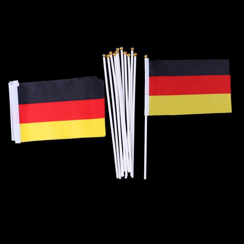 weißen 12er Hand Hand Waving National Deutsch Fahnen kleine Banner w