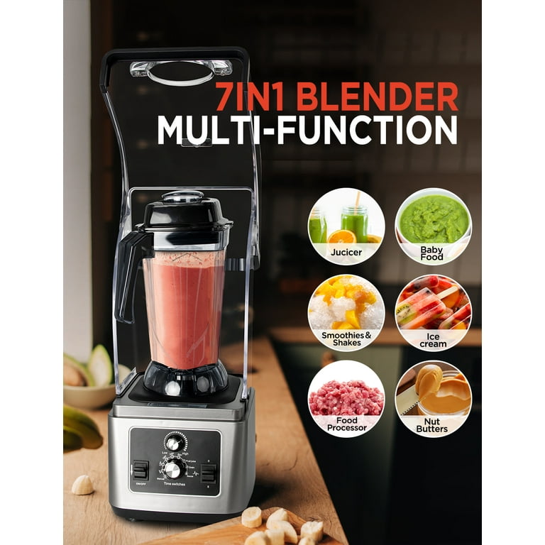 Bentism Professional Blender Commercial Countertop Blenders 68 oz Smoothies Shakes
