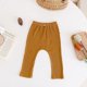 thumbnail image 1 of Leggings lisos simples para bebés, pantalones ajustados a rayas que combinan con todo, pantalones elásticos de algodón para niños y niñas recién nacidos, 1 of 4