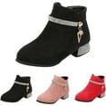 thumbnail image 4 of Girls Dress Short boots | Little Kid Thick heel boots| for Formal Occasions, 4 of 11