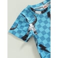 thumbnail image 6 of Genuiskids Baby Boy Girl Western Clothes Cow Print Short Sleeve Romper Jumpsuit Ribbed Bodysuit One Piece Country Outfit 0-18M, 6 of 7