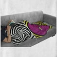 thumbnail image 6 of Psychedelic Soft Flannel Fleece Blanket, Pop Art Style Hypnotic Design Swirling Patterns with Eye in Centre Dizzy Focus, Cozy Plush for Indoor and Outdoor Use, 50" x 70", Multicolor, by Ambesonne, 6 of 6