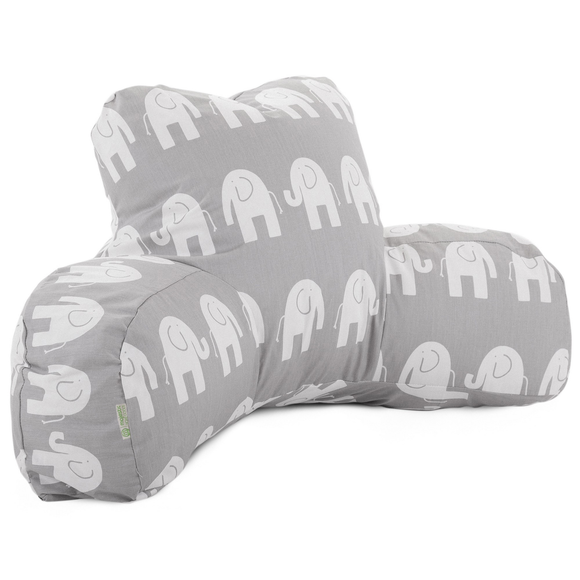 Majestic Home Goods Indoor Gray Ellie Reading Pillow with Arms Backrest