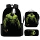 thumbnail image 5 of Mochila con estampado de dibujos animados de Hulk, bolso bandolera, estuche para lápices, juego de 3 piezas, mochila escolar para estudiantes, juego de papelería, 5 of 5