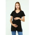 thumbnail image 4 of LVMA2041 - 100% premium Cotton - Women V Style Maternity T-Shirt, 4 of 10