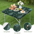 thumbnail image 4 of Dark Green Christmas Tree Pattern Square Fitted Tablecloth with Elastic Edge,Square Table Cover,Washable Elastic Table Cover for Home Kitchen Party Decor 34"x34", 4 of 6