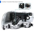 thumbnail image 4 of Spec-D Tuning Chrome Headlights + Bumper Lights Compatible with 1999-2006 GMC Sierra 1500/2500/3500, Left + Right Pair Headlamps Assembly, 4 of 6