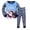 7Light Blue, variant on GobdXE Boys Christmas Santa Snowflake Print 2‑Piece Long Sleeve Pajama Set Size:6-7 Years