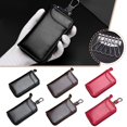 thumbnail image 4 of Holder Case Keychain Bag Zip Pouch with Card Slots Leather Wallets Car Key,, 4 of 8