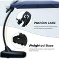 thumbnail image 6 of GRANDPAITO 10x10 ft Deluxe Patio Aluminum Offset Umbrella with Base, Large Rectangular Outdoor Cantilever Umbrella, Navy Blue, 6 of 8