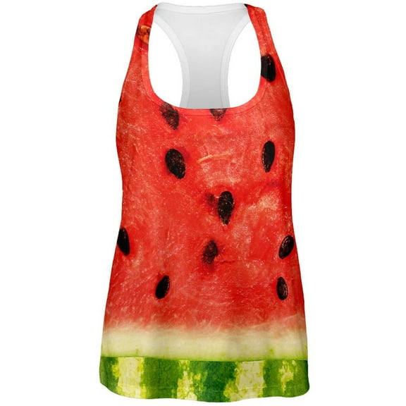 Watermelon Costume All Over Womens Work Out Tank Top - Large