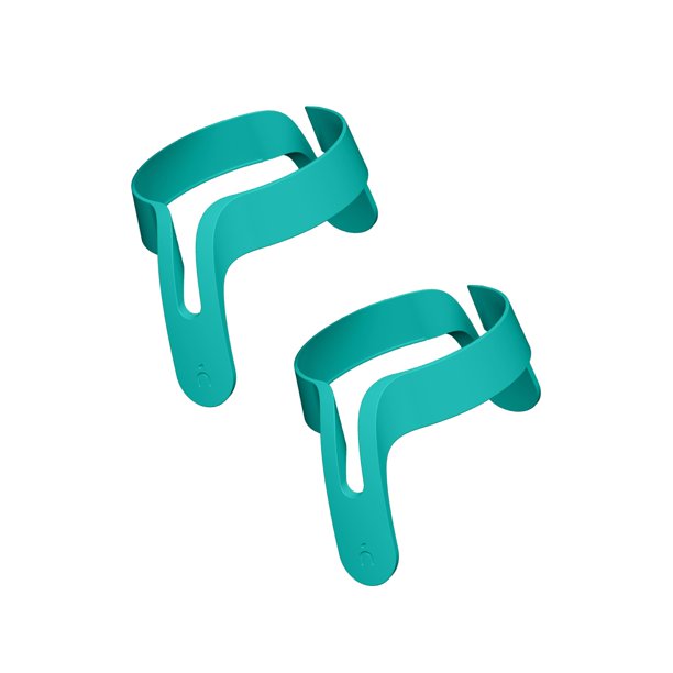 Asas para biberón NANOBÉBÉ Flexy ergonómicas, paquete de 2, verde azulado
