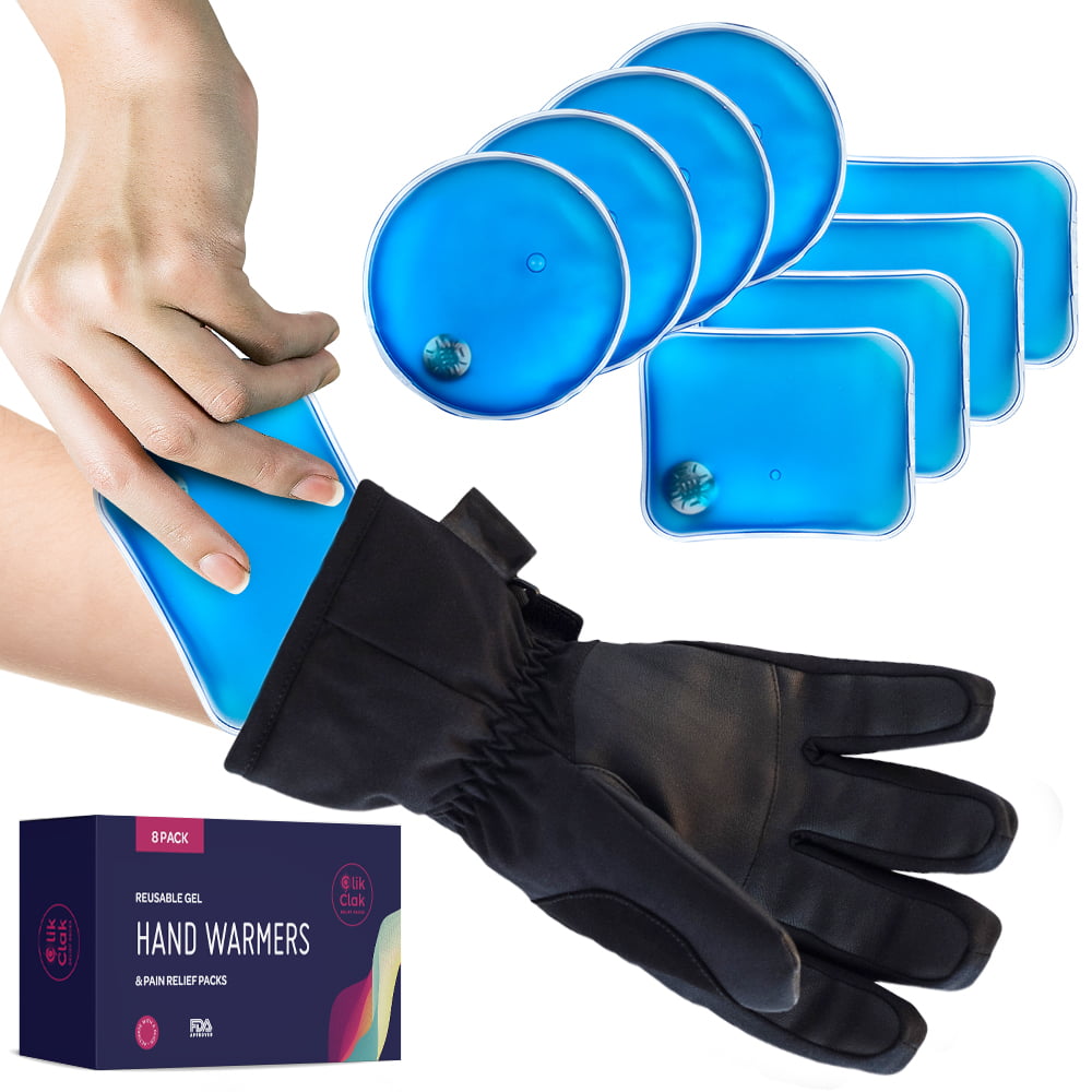 REUSABLE MINI MAN AND WOMAN SHAPE GEL INSTANT HEAT PADS HAND WARMERS NEW 