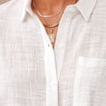 thumbnail image 3 of Women's Cotton Linen Shirts Sleeveless Button Down Tops V Neck Summer Casual Collared Blouses Tank Top 2026, 3 of 6