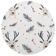 thumbnail image 2 of Round Grid Placemat ,One Sizex1, Round Placemat, PVC Plate Mat，15.4 Inch Non-Slip and Heat Resistant, Table Placemat, Dining Room Placemat Christmas Deer Seamless, 2 of 7