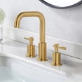 thumbnail image 5 of WOWOW 8 in. Widespread Double Handle Bathroom Faucet with Pop Drain in Gold, 5 of 7