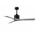 thumbnail image 2 of Nan 6-speed ceiling fan in Matte Black finish with 52” solid walnut tone wood blades, 2 of 7