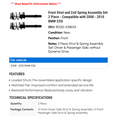 thumbnail image 2 of Front Strut and Coil Spring Assembly Set 2 Piece - Compatible with 2008 - 2010 BMW 535i 2009, 2 of 2