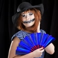 thumbnail image 5 of RKZDSR Luminous LED Handheld Dance Fan - Folding Silk Fan for Performances and Parties - Blue, Lightweight Portable Accessory - 60x33x1.18in, 5 of 8