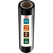 Simply Cool Black Stretch Wrap Industrial Strength Extra Thick 17.5" 1100 SqFt 80 Gauge (20 Micron) Shrink Wrap Roll for Moving Supplies, Furniture, Pallets, Plastic Wrap for Packing, Stretch Film