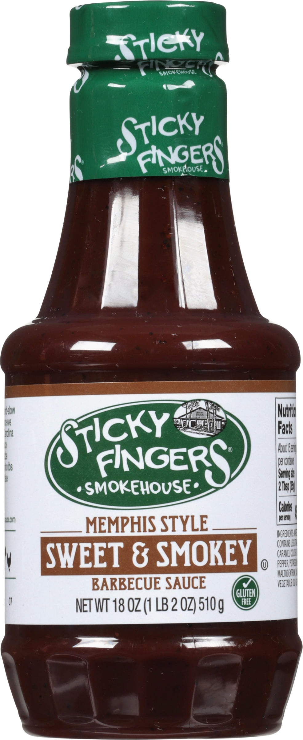 Sticky Fingers Memphis Style Sweet & Smokey Original BBQ Sauce 18 oz.