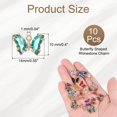 thumbnail image 2 of Uxcell 10Pcs Encanto de Mariposa de Rhinestone Cubic Zirconia Cristal Verde, 2 of 7