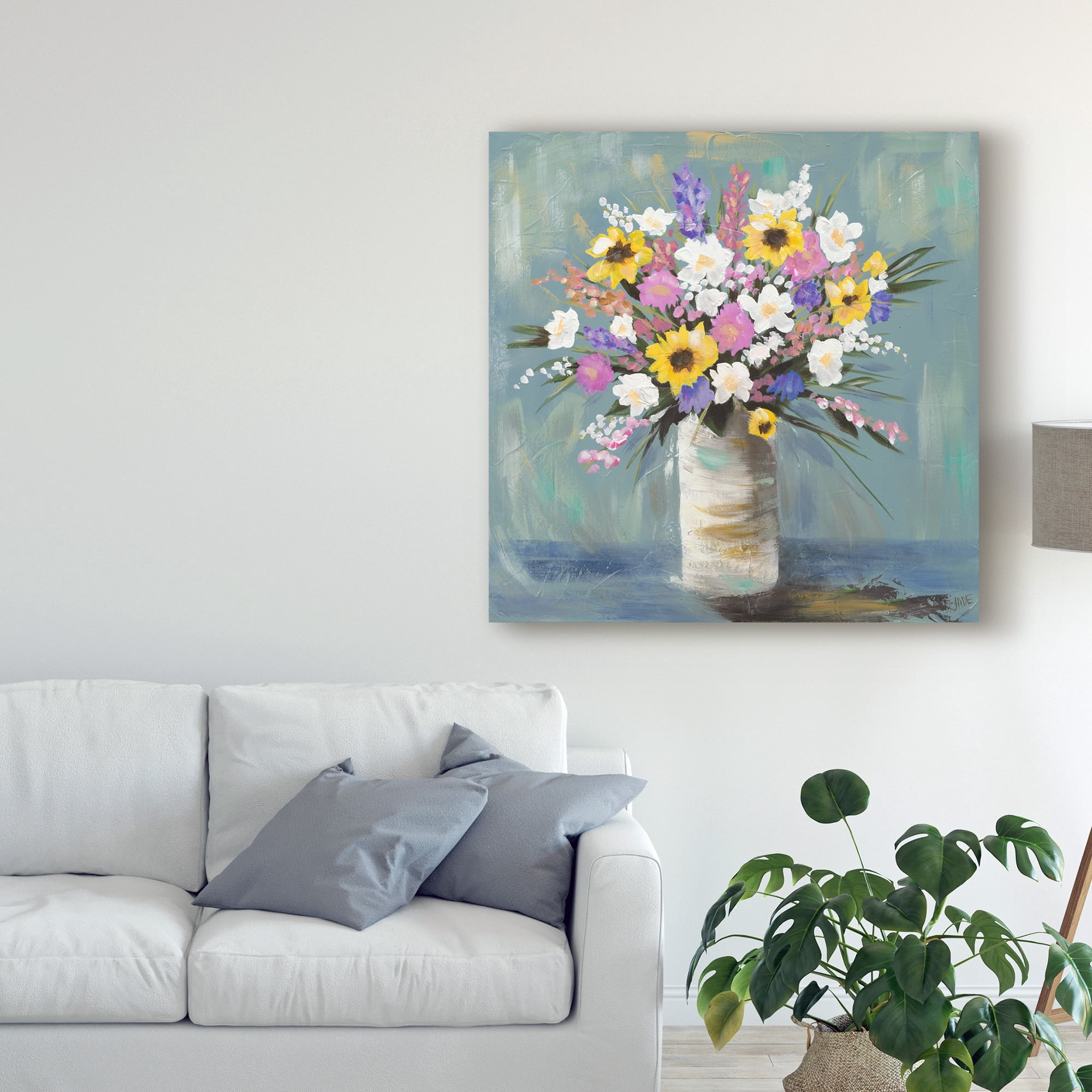 Trademark Fine Art 'Mixed Pastel Bouquet I' Canvas Art by Jade Reynolds