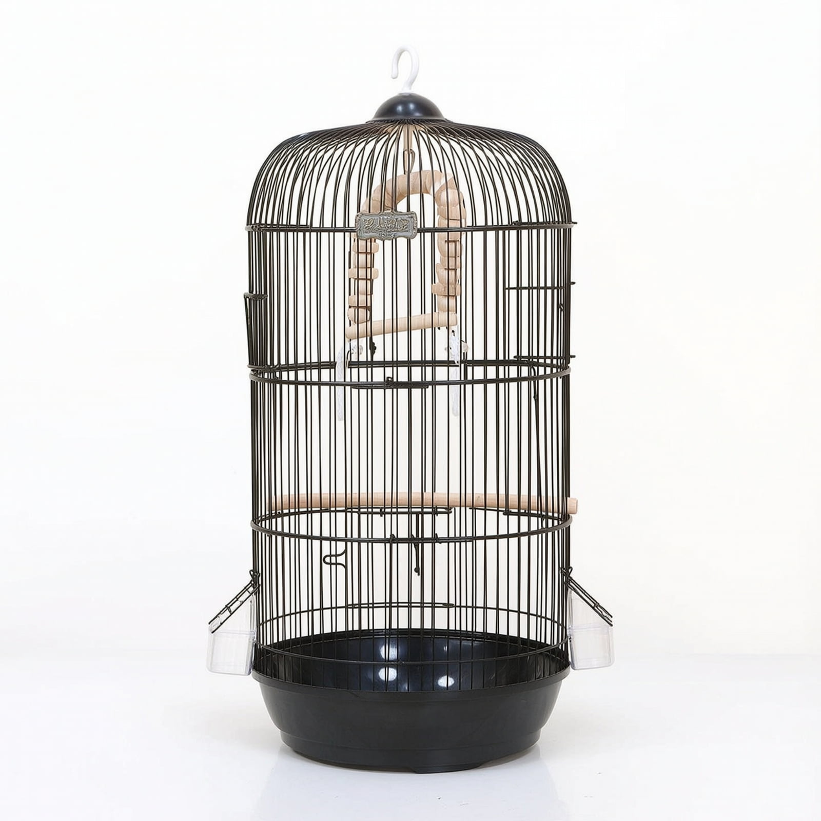 amagogo Parrot Cage Bird Cage Round Birdcage Removable Tray Vertical Roomy Interior for Budgies Lovebirds and Home Living Areas