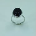 thumbnail image 4 of Black Onyx Oval 925 Sterling Silver Handmade Statement Women December Gemstone Ring Size 10.0, 4 of 5