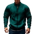 thumbnail image 4 of Migroa Full Zip Long Sleeve Sweatshirt Coat, Men's Full Zip Long Sleeve Sweatshirt Jacket, Casual Sporty Outerwear Coat, Loose Fit for Fall Winter Running Gym Casual Sporty Jacket Men Running, Gym,, 4 of 7