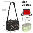 thumbnail image 6 of Lunch Box Pioneer Flower Floral Print Pattern Insulated Lunch Bag for Women Men,Medium Leakproof Lunchbox Cooler Bag Adjustable Strap,10 X 6.7 X 8 Inches, 6 of 6