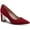 Red Micro Suede, variant on Alfani Womens Jensonn Leather Pointed Toe Dress Heels