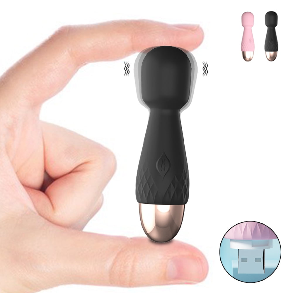 Rechargeable Mini Vibrator Clitoris Stimulator Massager with 10 Vibrating Modes, Adult Sex Toys for Women and Couples, Black(4*1*1in)