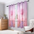 thumbnail image 6 of 2 Panels Set Blackout Curtains Thermal Insulated Sun Protection Room Darkening Drapes for Bedroom Pink Heart-shaped Tree, 6 of 6