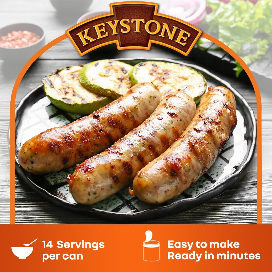 (6 Cans Pack) Keystone All Natural Pork 28 oz Can ✅ Emergency Survival Food For Camping Hiking and Backpacking Ready to Eat ✅