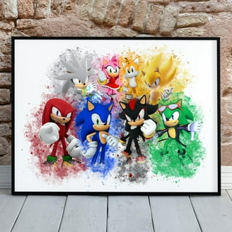 Fizz Creations Sonic The Hedgehog A4 Size Poster Light, Mood Lamp