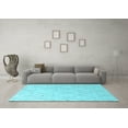 thumbnail image 3 of Ahgly Company Indoor Rectangle Solid Light Blue Modern Area Rugs, 6' x 9', 3 of 4