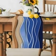 thumbnail image 5 of Dark Blue Ripple Table Runner, Dark Blue Gradient Kitchen Table Runners Dress Scarves for Table Decorations Party/Restaurant/Indoor Outdoor Use, 13x90in, 5 of 9
