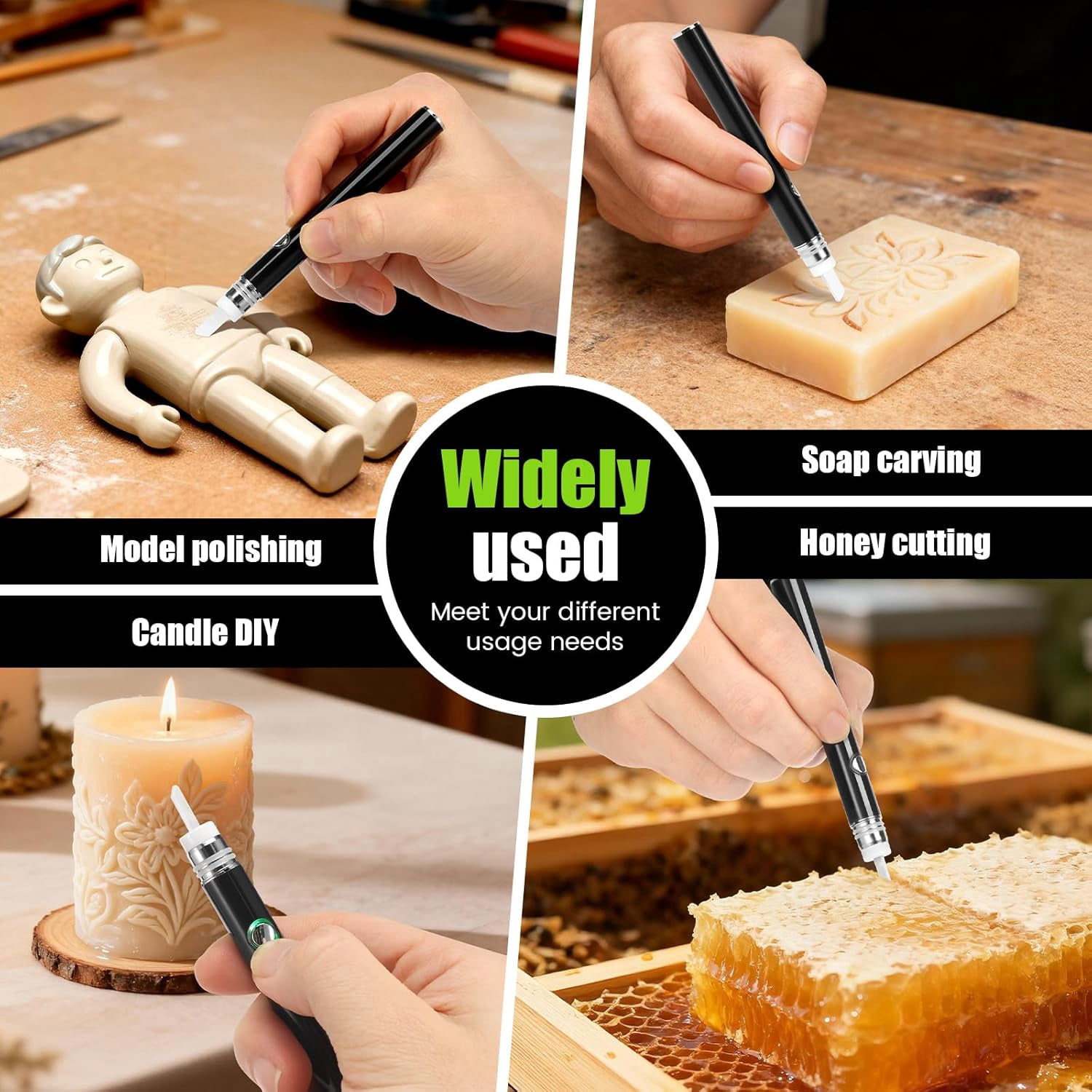 Electric Hot Knife, Portable Hot Cutting Knife with Ceramic Blade, Multifunctional Cutting Tool Kit for Food Plastic Concentrates(xxw)