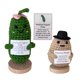thumbnail image 1 of Jpaklpe 2 Piezas Hechos a Mano Lindos Animales de Ganchillo de Patata Positiva Nuggets de Apoyo Emocional de Punto únicos para Mujeres Patata Positiva como Regalos Divertidos para aliviar el estrés pa, 1 of 5