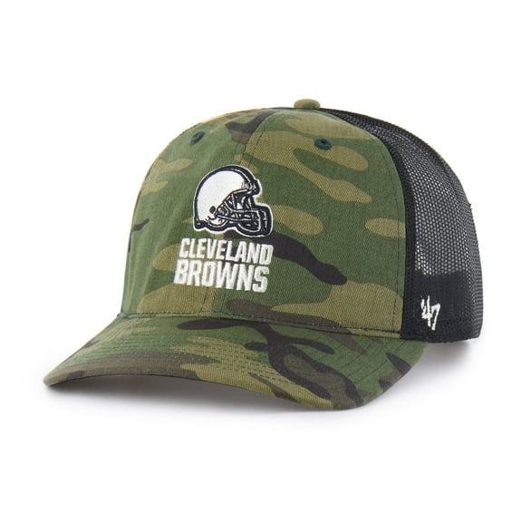Men's '47 Camo Cleveland Browns Trucker Adjustable Hat