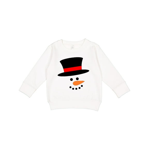 Inktastic Snowman with Top Hat and Carrot Nose Toddler Sweatshirt