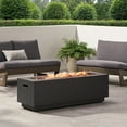 thumbnail image 3 of Jasmine Outdoor 50,000 BTU Rectangular Fire Pit (No Tank Holder), Dark Gray, 3 of 7