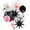 Pink-black-white, variant on ANHXN Decorations, Hanging Paper Fans Circle Garland Paper Lanterns St Patrick's Day Party Supplies, Themed Graduation Birthday Wedding Bridal Neutral Baby Shower Decor
