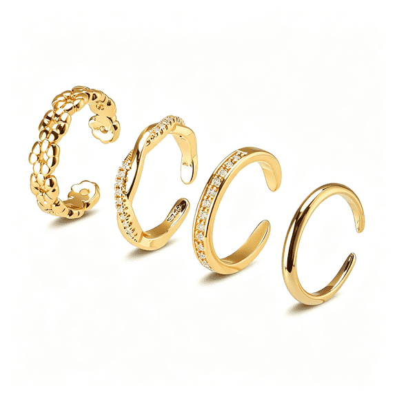 DESIGNICE Toe Rings for Women,Adjustable Toe Rings Simple Open Band,Summer Beach Foot Jewelry Set gold Toe Ring