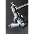 thumbnail image 2 of Kingston Brass KS3106BPL Wall Mount Pot Filler Kitchen Faucet, Polished Nickel, 2 of 7