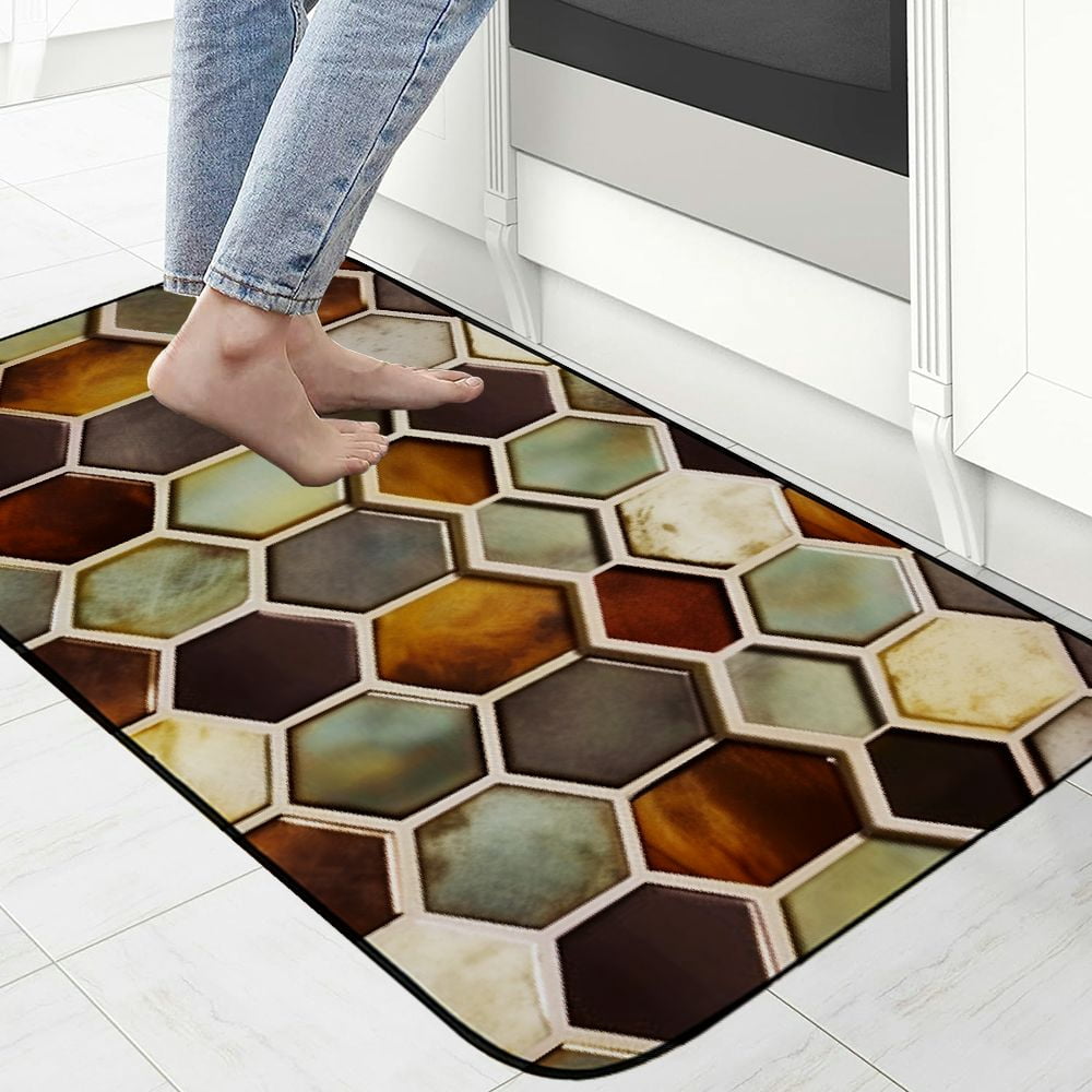 Qinduosi Decorative Door Mat, Door Mat with Non-Slip Rubber Backing, Easy Cleaning, Traps Dirt, for Entry, Patio, Garage 19.68*47.24 in