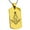 Gold, variant on Stainless Steel Freemasons Masonic Floral Compass Engraved Dog Tag Pendant Necklace
