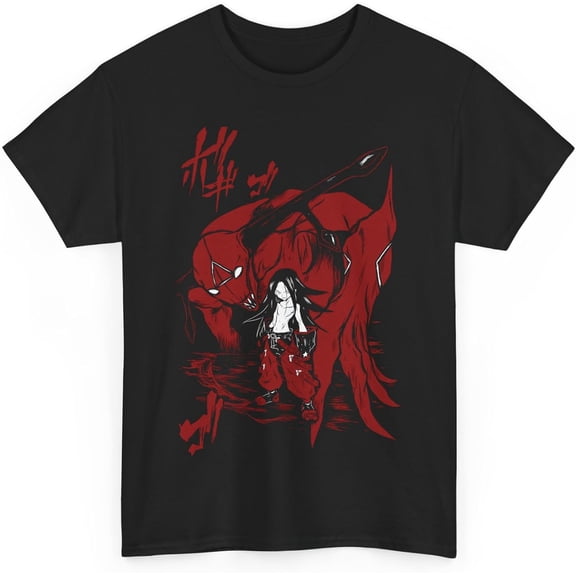 Shaman King YOH Anna & Amidamaru Spirit Ball Crew Neck Short Sleeve Men's Black T-Shirt